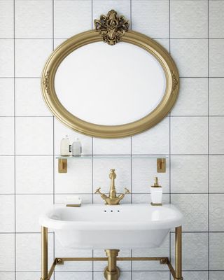 欧式镜子和洗手盆免抠