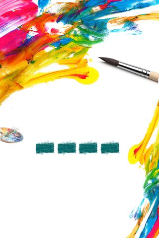 多彩画室招生海报背景高清