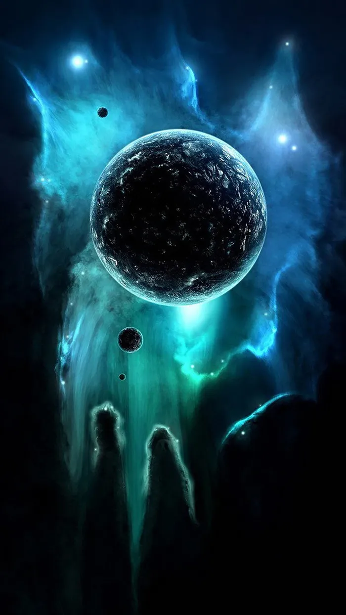 科幻宇宙星空插画背景素材高清