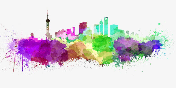 上海印象泼墨免抠