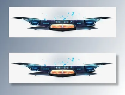 酷炫科技感播放器PSD免抠