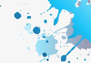 蓝色水彩飞溅效果免抠