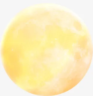 手绘黄色月亮海报免抠