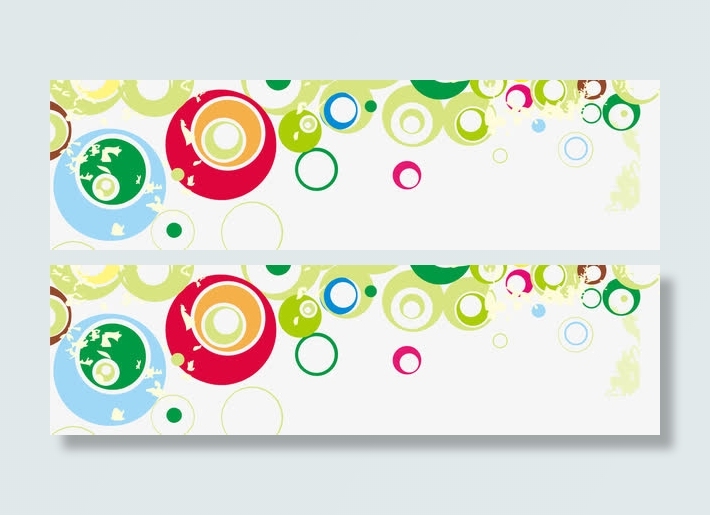 彩色圆圈线条banner