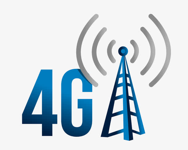4G无线网络信号塔插画免抠