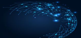 蓝色线条地球banner背景高清