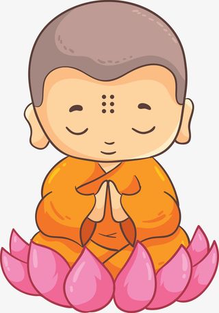 可爱小和尚png素材图免抠