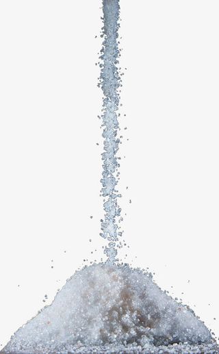 白色粗盐堆免抠