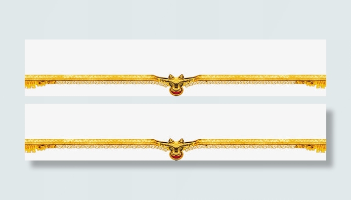 黄色花纹招聘海报边框免抠