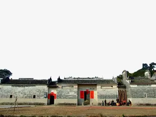 中国特色客家风格建筑PNG免抠