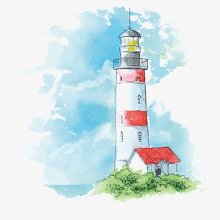 灯塔矢量图免抠