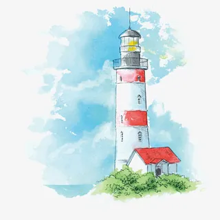 灯塔矢量图免抠