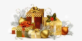 圣诞礼物堆免抠