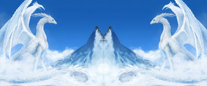 卡通山峰背景banner高清
