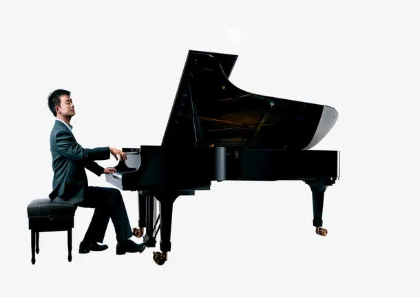 演奏钢琴的老师免抠