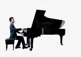 演奏钢琴的老师免抠