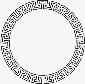 中式圆形边框免抠