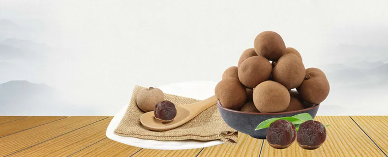 古风美食桂圆背景高清