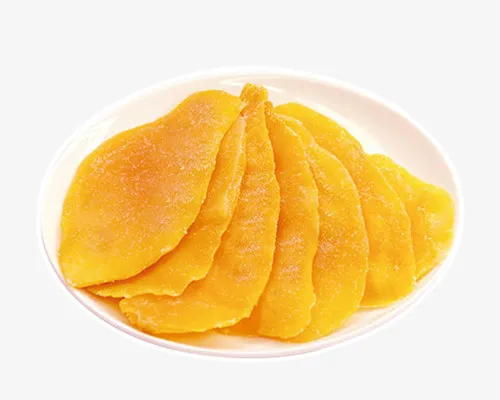 一盘新鲜的芒果干免抠