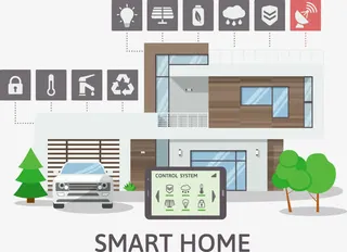 时尚智能家居插画免抠