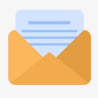 黄色纸质收发邮件小图标免抠