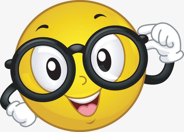 戴眼镜的表情免抠