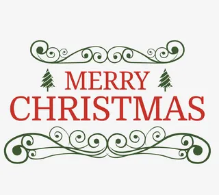 圣诞节装饰英文标签免抠