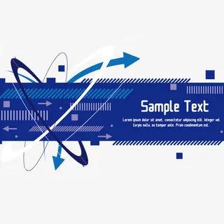 矢量蓝色科技素材免抠