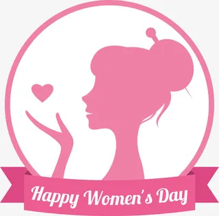 粉色38女神节标志免抠