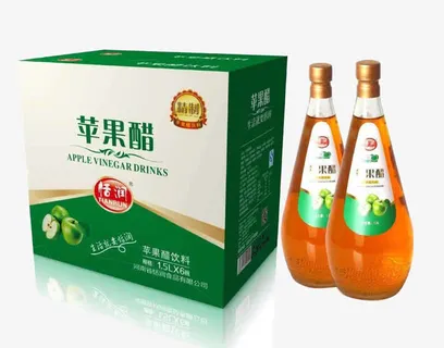苹果醋包装装饰素材免抠