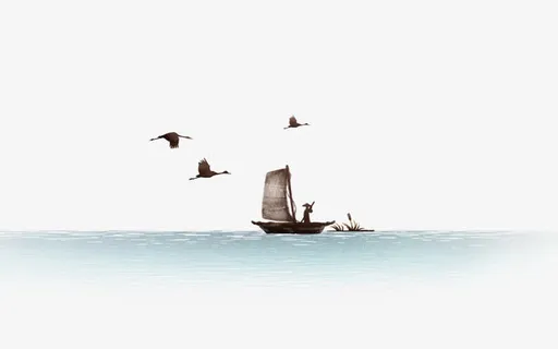 水墨山水画免抠