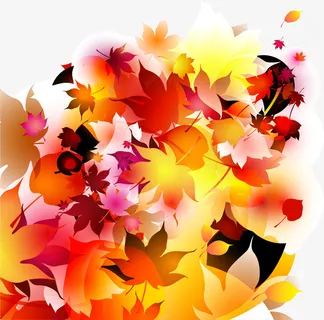 黄色清新枫叶免抠