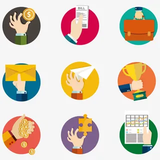 矢量业务图标集合免抠