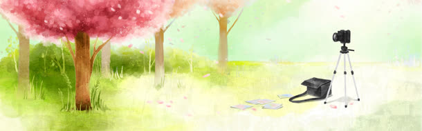 梦幻清新手绘卡通背景