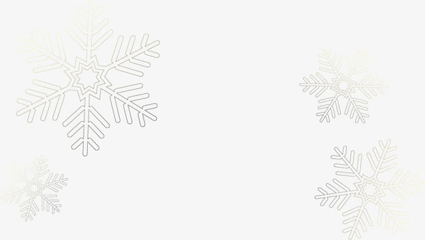 线条雪花漂浮免抠
