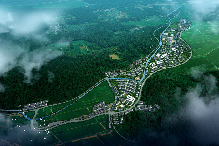 城市规划鸟瞰背景模板高清