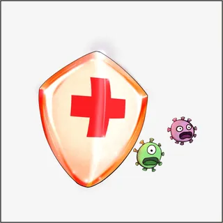 盾牌   防疫  疫情  笔记本免抠