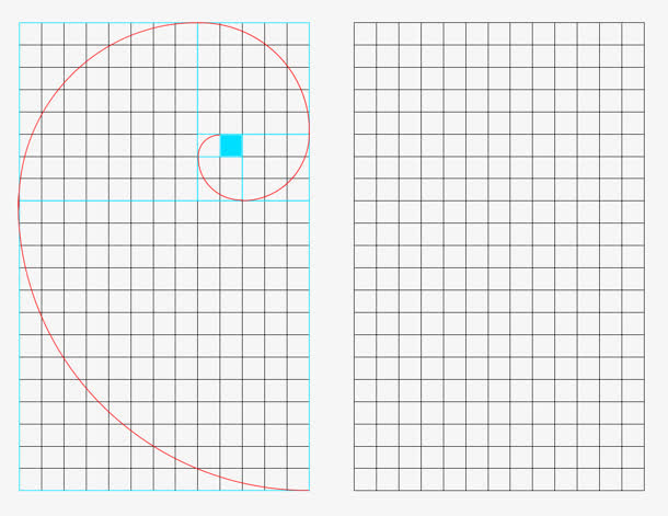 黄金分割螺旋网格免抠