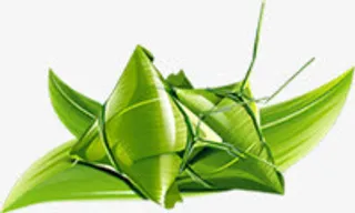 绿色节日端午粽子免抠