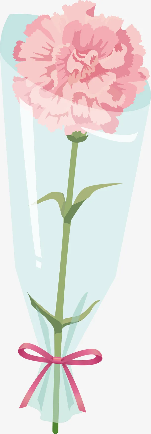粉色美丽绽放花束免抠