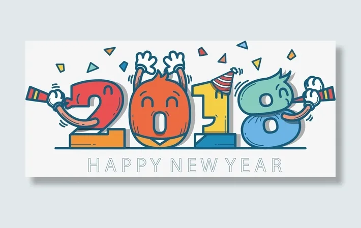 矢量图欢乐新年免抠
