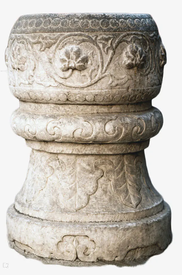 复古花纹石墩免抠