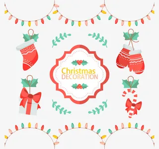 圣诞节的装饰免抠