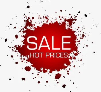 红色促销标签免抠