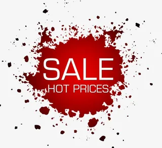 红色促销标签免抠