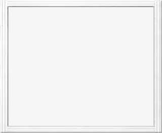 相片框架白色矩形双11海报免抠