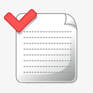 矢量手绘打钩纸张免抠