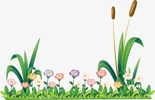 春暖花开美丽小花免抠