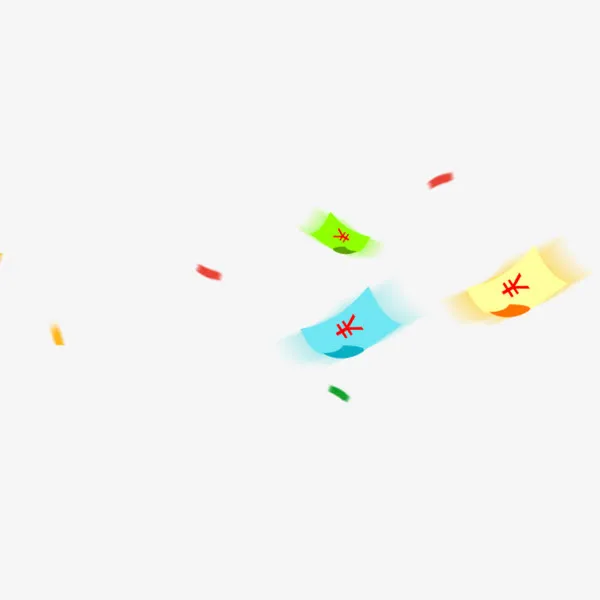 漂浮钱币免抠