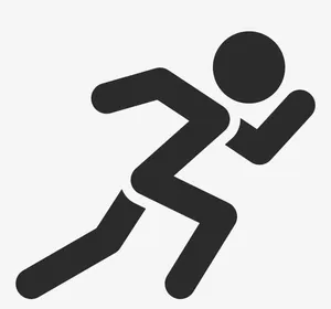 小黑人跑步高清免扣素材免抠图标元素